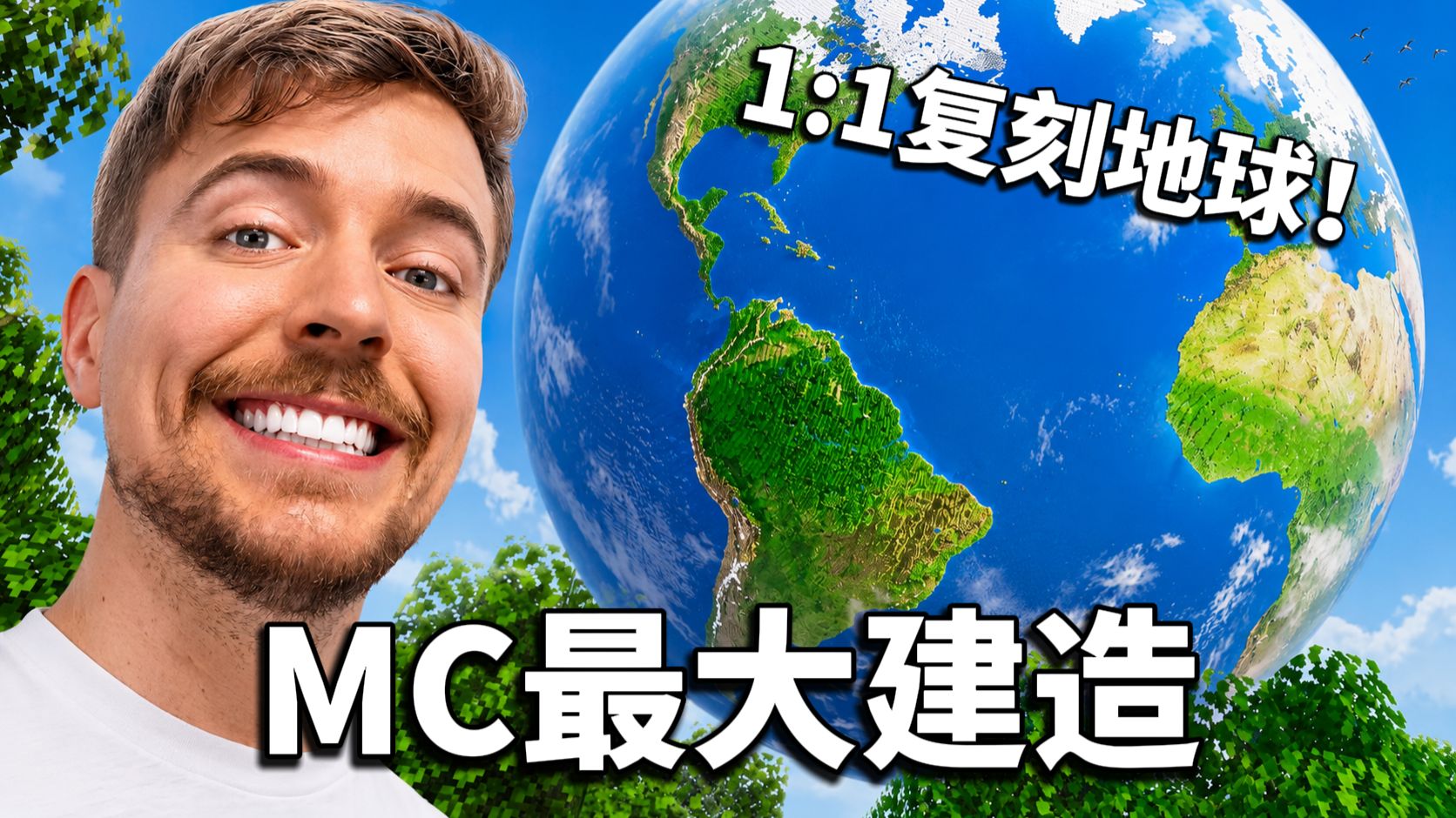 盘点Minecraft里最大建筑，居然有人一比一复刻地球！