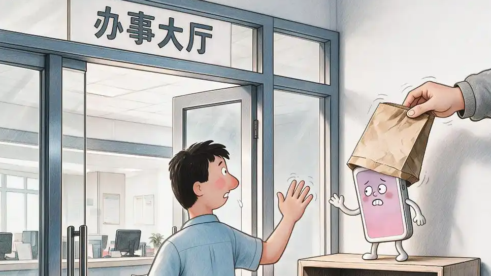 办事大厅凭啥不让群众带手机