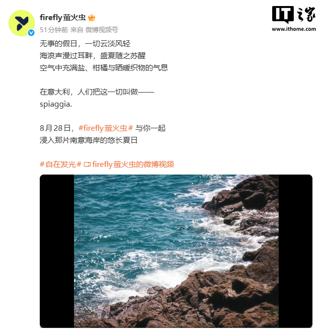 蔚来 firefly 萤火虫新车型预告 8 月 28 日公布，联动夏日海洋