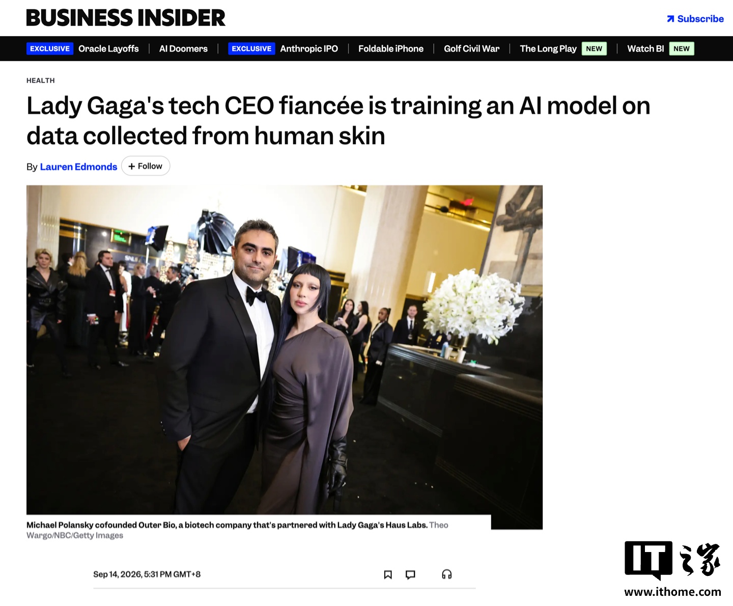 揭秘 Lady Gaga 未婚夫迈克尔 · 波兰斯基最具雄心项目：用从人类皮肤收集的数据训练 AI