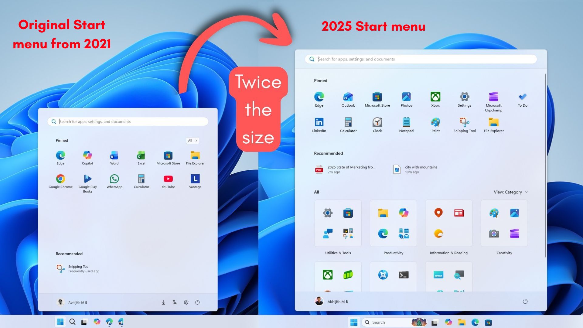 Win11 学院：如何在微软 Windows 11 26x00.9278 中调整开始菜单