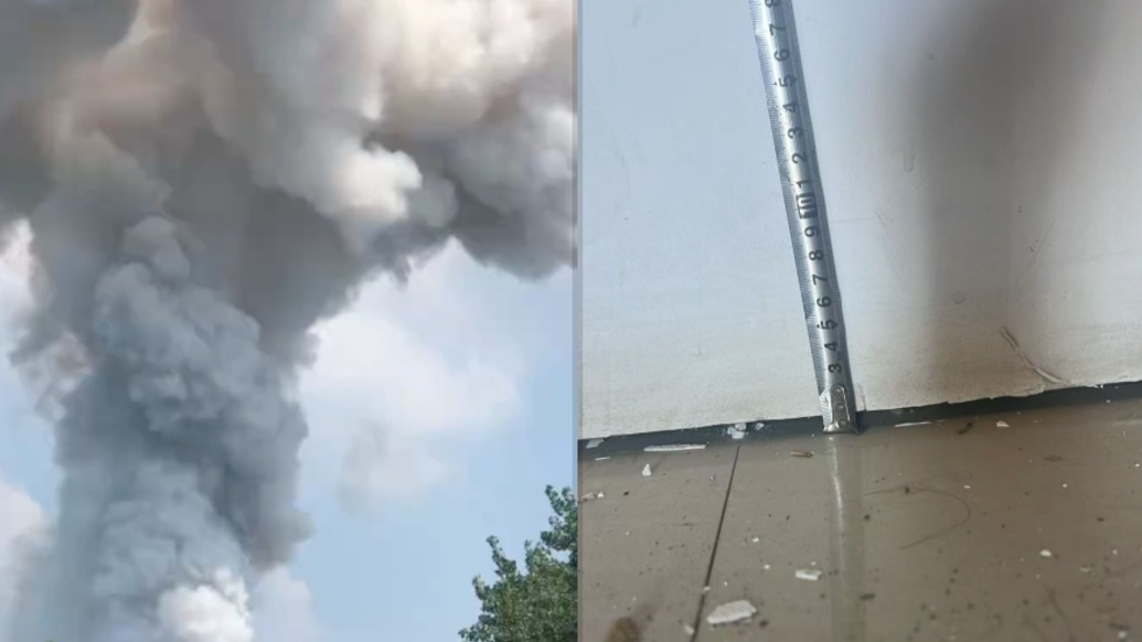 连云港市东海县集中销毁烟花爆竹，邻市徐州新沂市570多户村民房屋受损