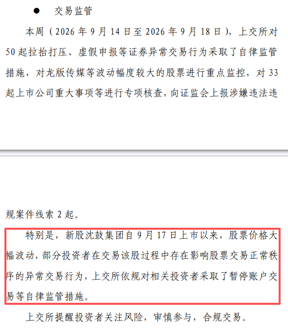 沈鼓集团上市两日股价暴涨12倍，上交所出手：相关异常账户暂停交易