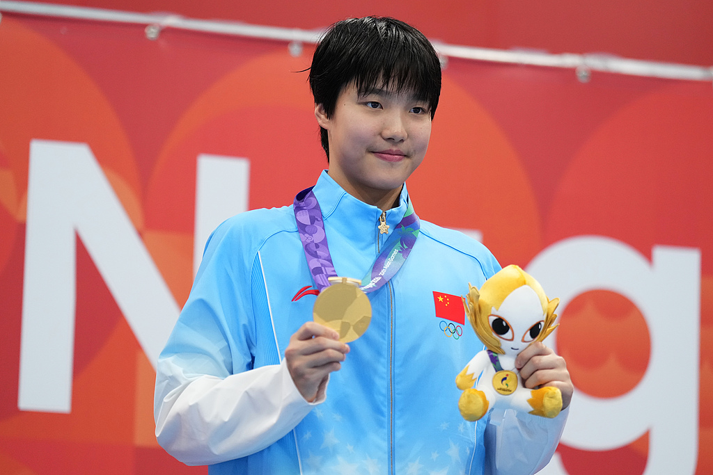 采访比比赛难多了！13岁于子迪亚运会收获第二金