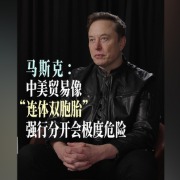 视频丨马斯克：中美贸易像“连体双胞胎”，强行分开会极度危险