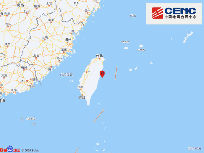 台湾花莲县海域发生4.7级地震，震源深度23千米