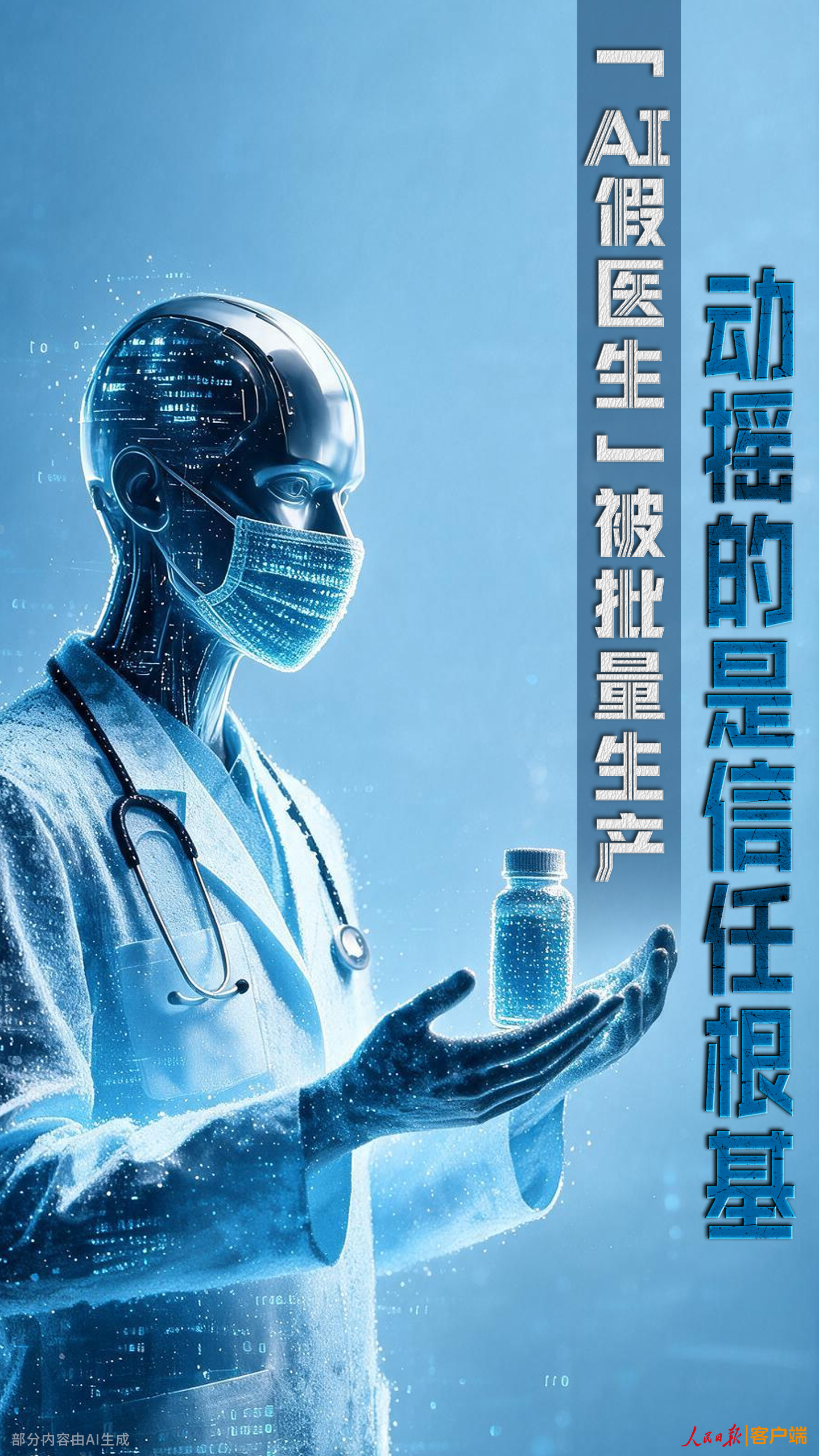 人民日报评“AI假医生”批量带货：这病得治