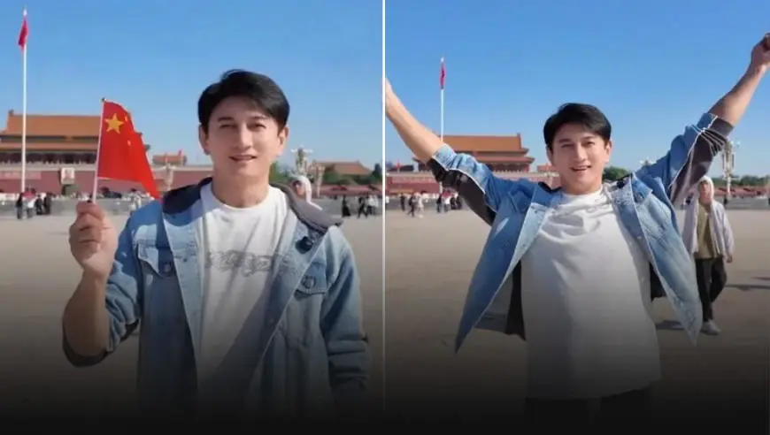 演员吴奇隆被曝因国庆期间手举国旗遭台湾取消活动，本人晒爬长城、游览北京天坛视频，坚持称“我们国家​​​”“不赚钱也是这个立场”