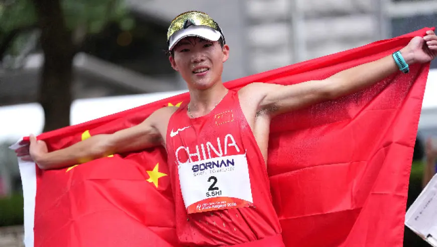中国田径亚运200金！力压世界纪录保持者，石升吉夺半马竞走冠军
