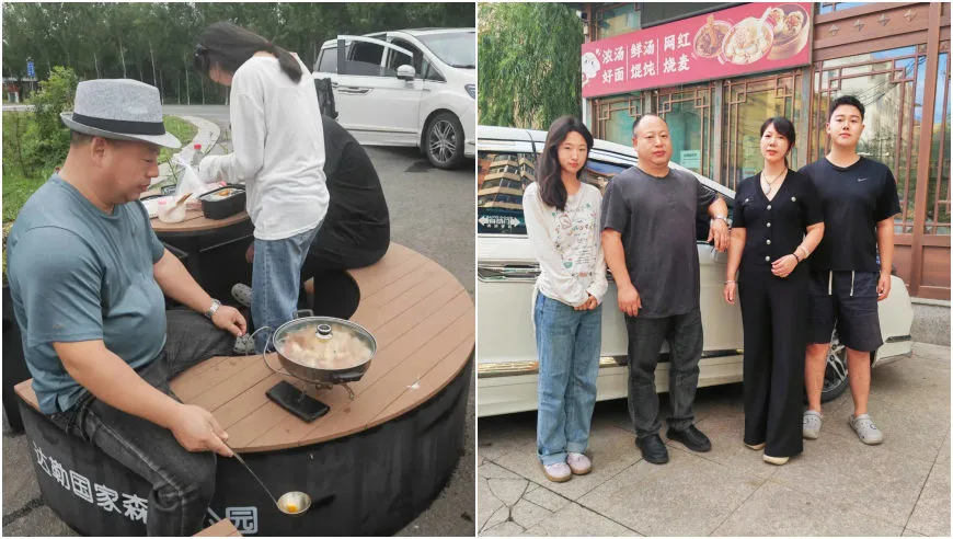 河南父亲自驾上万公里送双胞胎上大学：女儿去祖国东端黑龙江佳木斯，儿子去西端新疆图木舒克，为省钱全程走国道，自带锅碗瓢盆沿途露营