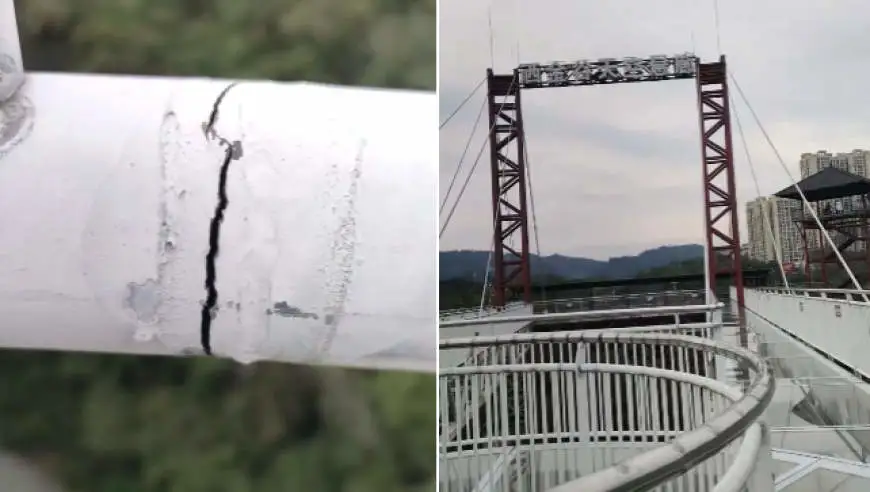 贵州一天空悬廊项目围栏多处开裂，运营方称“小问题”，当地回应