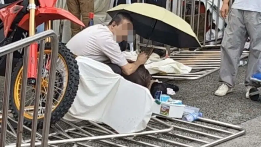 第二十四届中国国际摩博会现场，一男子试驾台铃电摩失控发生事故，多人受伤