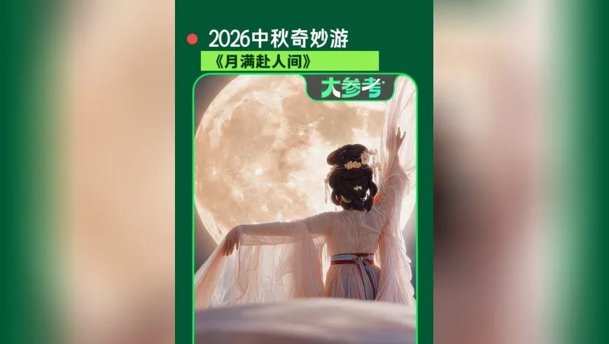 圆月是最美的思念 回家是最好的团圆，2026中秋奇妙游《月满赴人间》，我对着月亮许愿：希望你平平安安 永远幸福快乐！