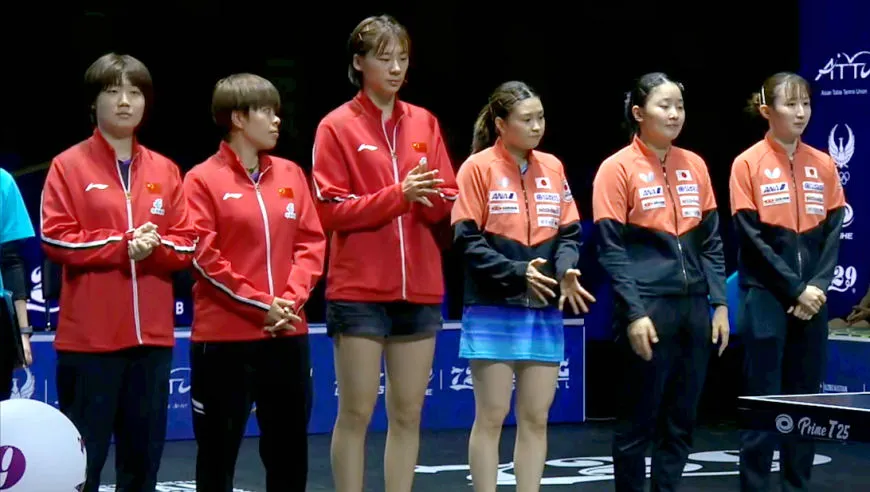 乒乓亚锦赛：国乒女团2-3输日本摘银！陈熠丢2分，王艺迪1胜1负