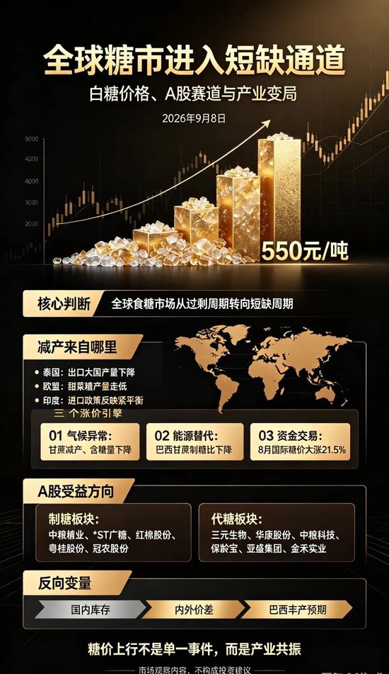 “粮荒”之后，又缺糖了？新周期来了？哪些公司将受益？